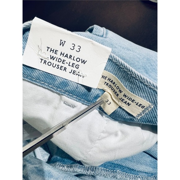 Madewell The Harlow Wide-Leg Trouser Jeans W33 High Rise Relaxed Fit Light Wash - Picture 5 of 16